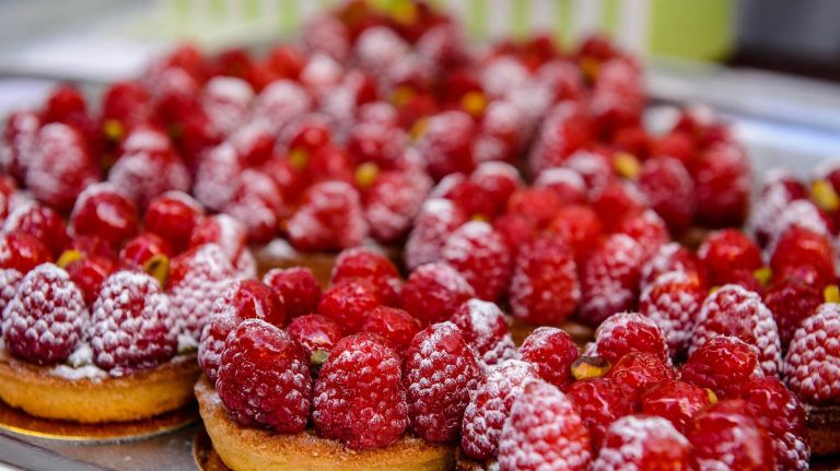 Fancy pastries on sale at a Bastille Day French-themed street fair on East 60th Street on&nbsp;July 9, 2017.