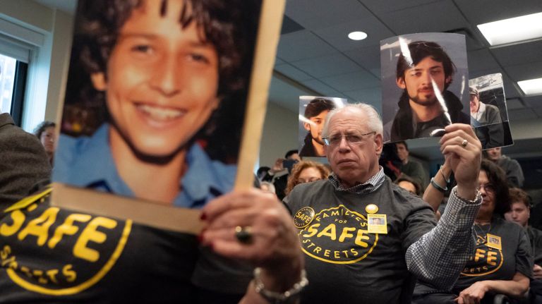 Gov. Cuomo expands school zone speed camera program 1 Members of Families for Safe Streets hold photographs of loved ones who were hit by vehicles, shorty before Gov. Andrew Cuomo signed legislation into law that reinstates the speed camera program in New York City and expands the number of authorized school speed zones.