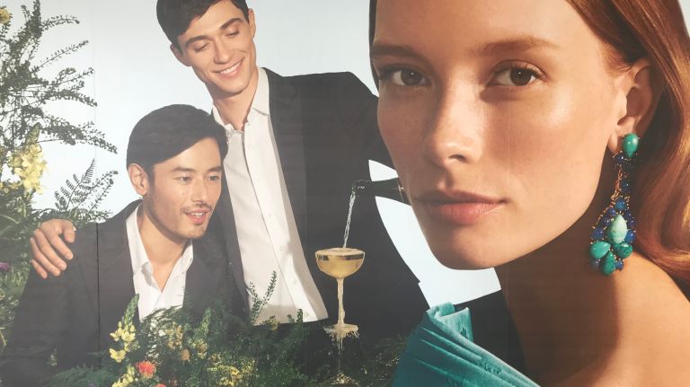 A mural at the Neiman Marcus department store in Hudson Yards as seen on Wednesday.