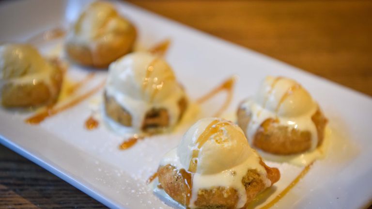 NYC firefighter behind the menu at new Kips Bay restaurant Home Base 2 For dessert, there are fried Oreos with ice cream.
