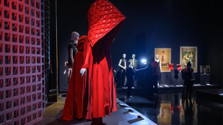 A design by Comme des Garcons for the "Fairy Tale Fashion" show puts the handmaids to shame.