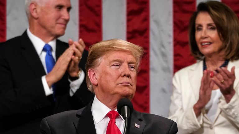 Unity can’t work if President Trump still divides us 1 President Donald Trump delivers the State of the Union address at the U.S. Capitol in Washington on Tuesday.
