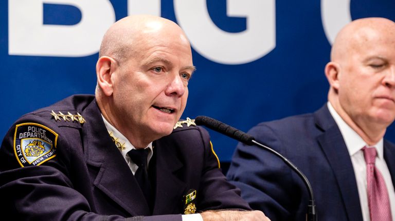 Chief Terrence Monahan joined in Thursday's announcement at the 67th precinct. 