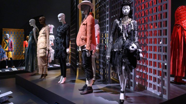 Designs from the "Japan Fashion Now" show held in 2012 included this gothic Lolita ensemble.