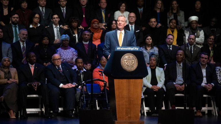 Mayor Bill de Blasio delivered his State of the City address on Thursday.
