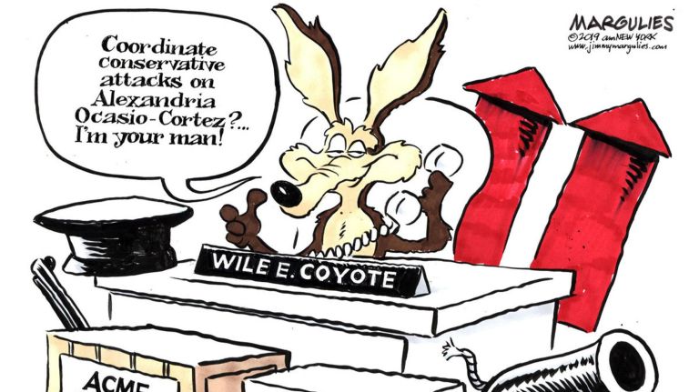 Jimmy Margulies cartoon on GOP attacks on Alexandria Ocasio-Cortez.