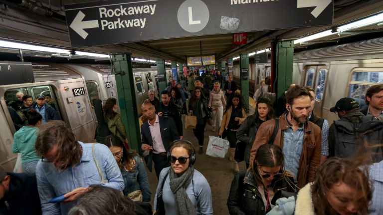 The L train will be shut down between Bedford Avenue in Brooklyn, seen here on April 24, 2018, and Eighth Avenue in Manhattan beginning in April 2019.