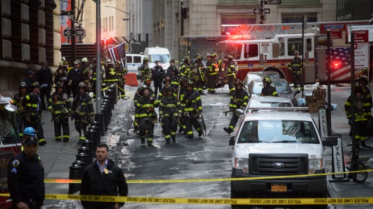 Two manhole explosions caused a 