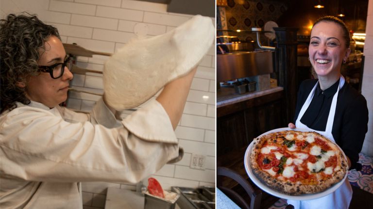 Vic's Hillary Sterling, left, and Kesté  Pizza & Vino's Giorgia Caporuscio are among the few female pizza chefs in NYC.