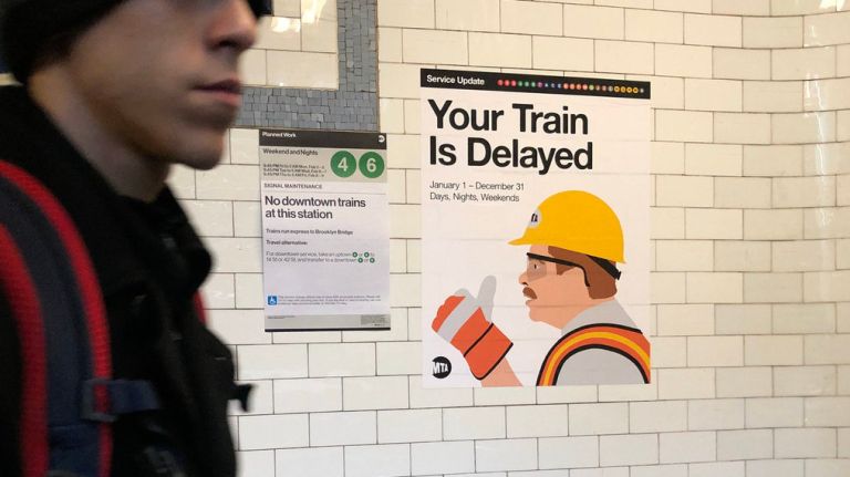 Bleecker Street station poster claiming ‘your train is delayed’ is fake, but sentiment resonates 1 Subway riders at the downtown entrance of the Bleecker Street station on the 6 line noticed a new -- and fake -- MTA sign warning of year-round train delays on Feb. 1.