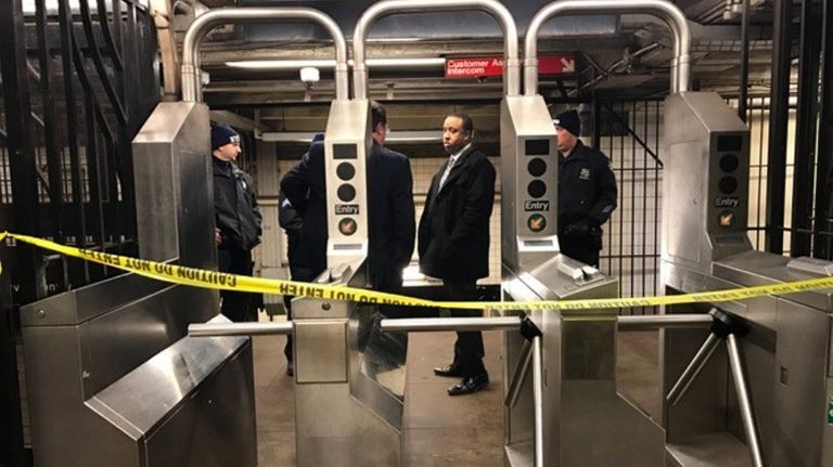 L train service was disrupted between Manhattan and Brooklyn after a man was fatally struck by a train at the Sixth Avenue station, police and the MTA said on Tuesday, Jan. 16, 2018.