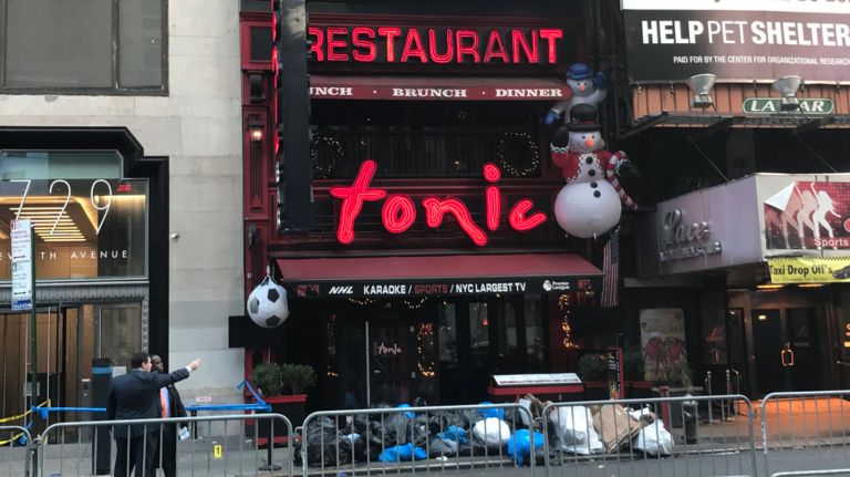 A man was shot and killed after he left Tonic Bar near Times Square, on Tuesday, Dec. 19, 2017, police said.