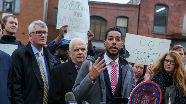The MTA and city DOT have not done enough to plan for the L train shutdown and inform riders about travel alternatives, according to   community leaders who rallied in Williamsburg on Tuesday.