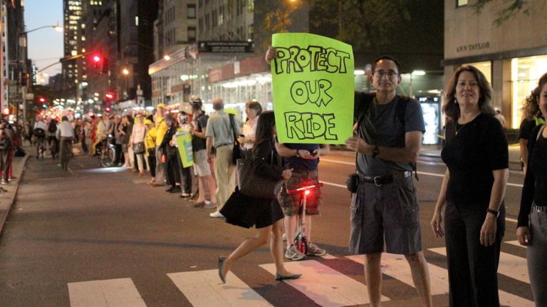 More than 100 demonstrators created a 