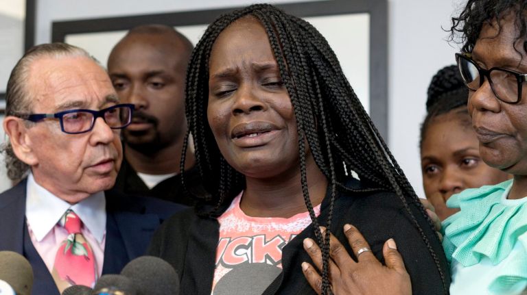 The Bronx teen fatally stabbed by a classmate in school on Sept. 27, 2017, was not a bully, said his mother, Louna Dennis, pictured.
