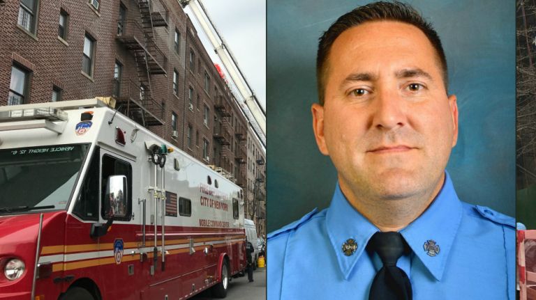 FDNY firefighter dies after fall from roof of burning Queens building, FDNY says 1 Firefighter William Tolley, 42, died while battling a blaze in Ridgewood, Queens on April 20, 2017, the FDNY said.