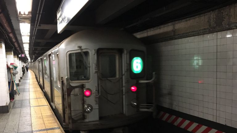 A person was struck by a train at a Manhattan subway station on Wednesday, March 8, 2017, causing subway service disruptions, the MTA and NYPD said.