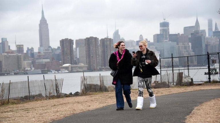 New York City waterfronts will be 'unrecognizable' in a decade: Report 3 Ada Banks, 20, left, and Griffin Hall, 21, right, both of Greenpoint, Brooklyn, stroll near the water at Bushwick Inlet Park in Williamsburg, which will be undergoing a transformation.