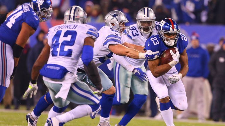 Rashad Jennings has gained 459 yards on the ground for the Giants this season.