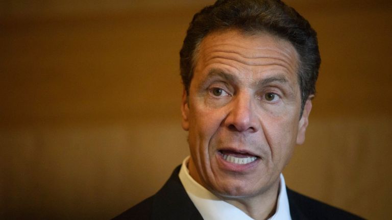 Gov. Andrew Cuomo has launched a bias crime hotline following a series of incidents post-election. Above, Cuomo speaks after calling for restrictions on campaign contributions at Fordham Law School in Manhattan on Wednesday, June 8, 2016.