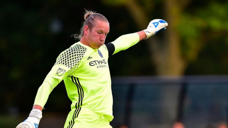 NYCFC  goalkeeper Eirik Johansen saw action in the U.S. Open Cup against the Cosmos in June.