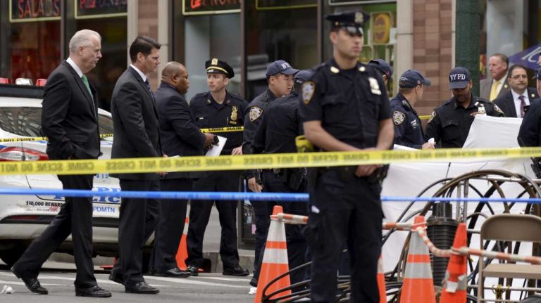 Midtown police-involved shooting: Knife-wielding man killed outside Food Emporium, cops say 1 Police shot and killed a knife-wielding man after an altercation outside of a midtown Food Emporium near West 49th Street and Eighth Avenue on May 18, 2016.