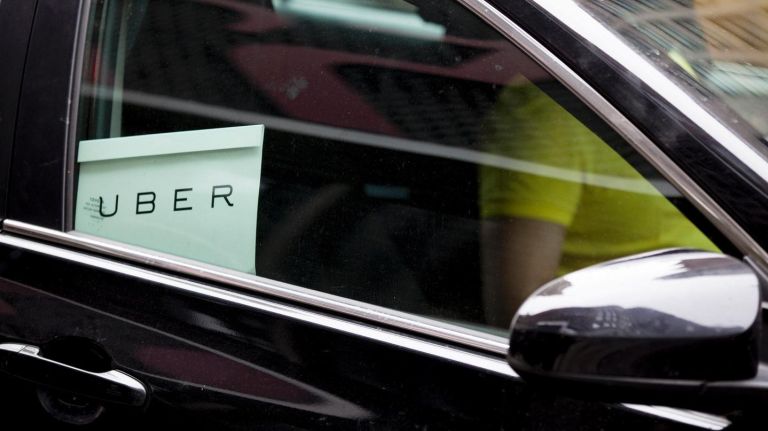 Uber offers $5 carpools in Manhattan, but with more rules 1 An Uber pilot program is offering $5 carpool rides during rush hour, but there are some catches. Here, an Uber vehicle standbys at 8th Avenue near 38th Street in Manhattan, May 2, 2016.