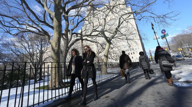Central Park West between 80th and 81st street on the Upper West Side, Wednesday, Jan. 27, 2016. 