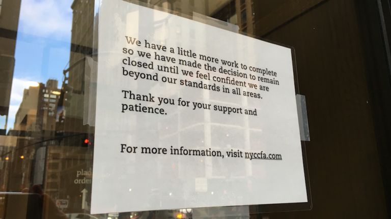 The Chick-fil-A NYC location at 1000 Sixth Ave., at 37th Street, voluntarily closed to address Health Department violations.