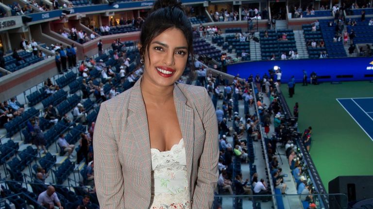 "Quantico" actress Priyanka Chopra posed watched the U.S. Open from the&nbsp;Tennis Channel's Suite on Sept. 3.