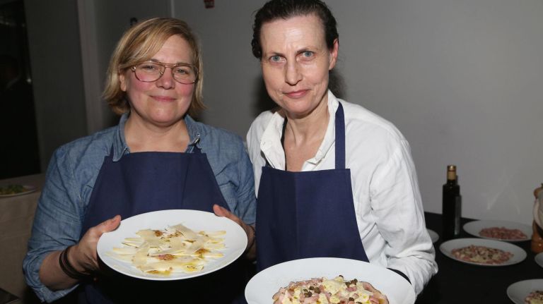 Jody Williams, left, and Rita Sodi at the&nbsp;Edible Schoolyard NYC 2017 Spring Benefit on&nbsp;April 24, 2017.