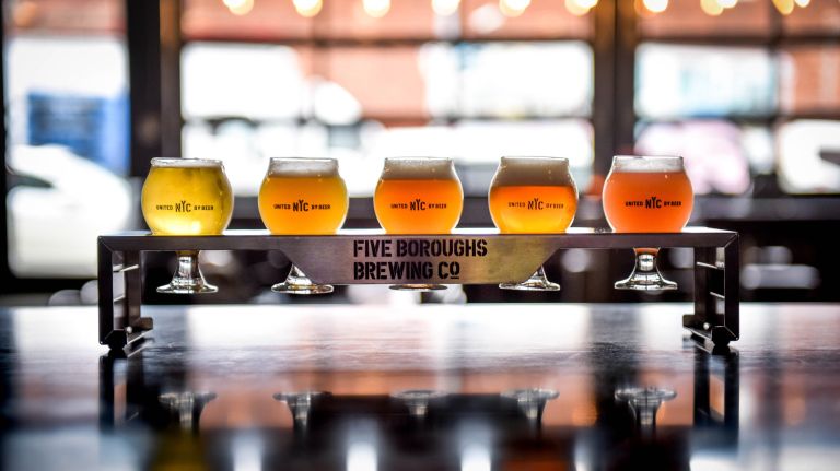 Five Boroughs Brewing Co. in Sunset Park is one of the places recommended in "Where to Drink Beer."