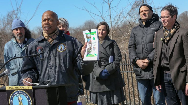 Parks deserve an extra $385 million in city funding, advocates say 1 The findings of a borough-wide parks assessment are unveiled by Brooklyn Borough President Eric Adams in Highland Park on Monday, March 26, 2018.