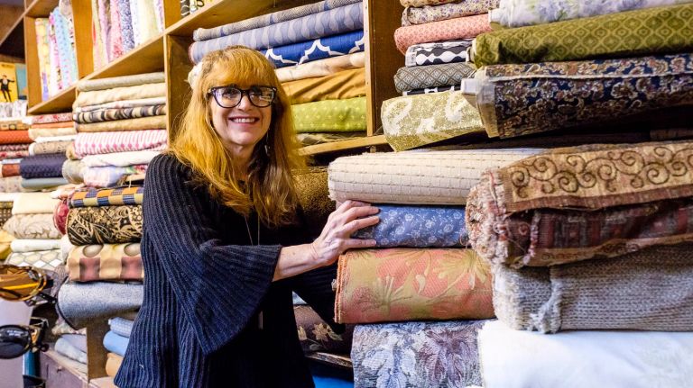 Sarah-Beth White runs Broadway Silk Store in Astoria with her mother, Pearl Gould.