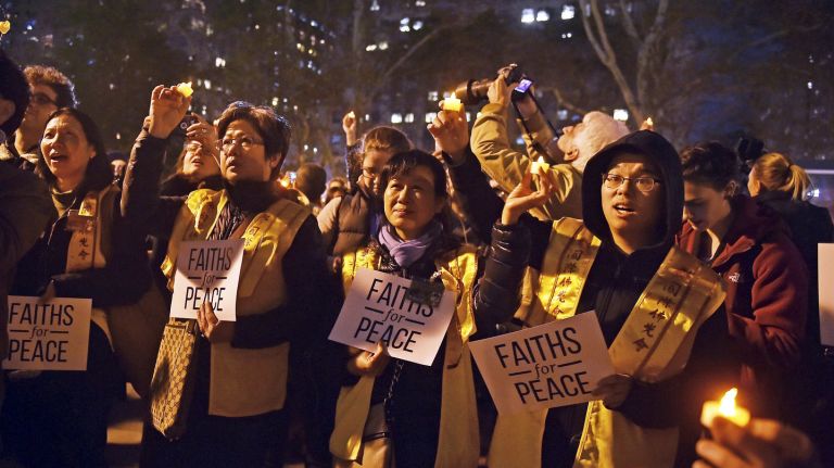 Manhattan attack vigil in Foley Square brings city together in the wake of terror 1 A vigil for the victims of the lower Manhattan terror attack was held in Foley Square on Nov. 1, 2017.