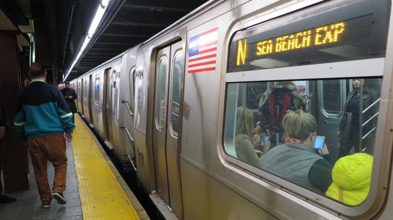 N trains were not running between Coney Isalnd-Stillwell Av and 59th Street in Brooklyn after a person was hit by a train at Eighth Avenue, officials said.
