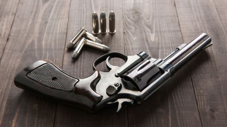 A gun and bullets
