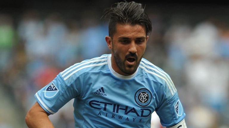 NYCFC's David Villa leads  the   MLS with 12 goals scored this season.