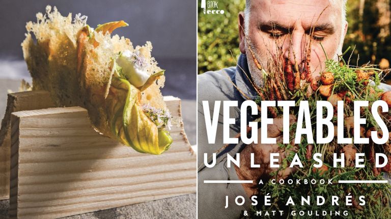 "Vegetables Unleashed," chef Jos&eacute; Andr&eacute;s' ode to veggies, features recipes such as a squash blossom cheeseadilla.