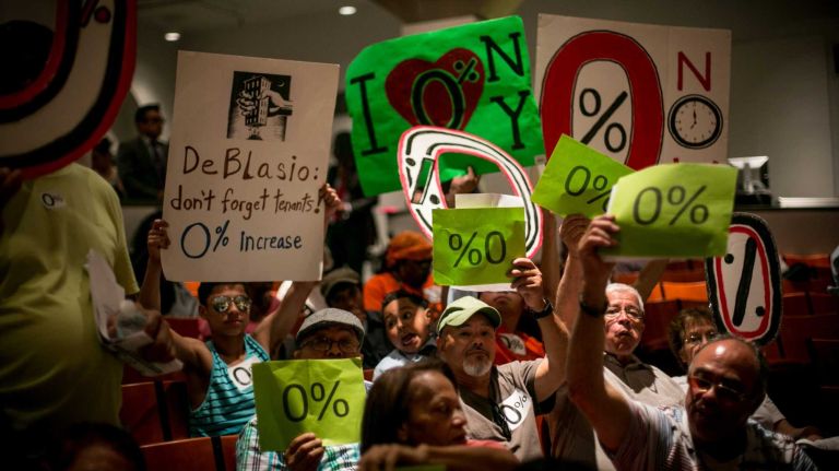 Rent Guidelines Board votes for 1% hike on one-year leases 1 The Rent Guidelines board meeting at Cooper Union in Manhattan on June, 23, 2014.