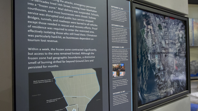 An exhibit inside the National September 11 Memorial & Museum.