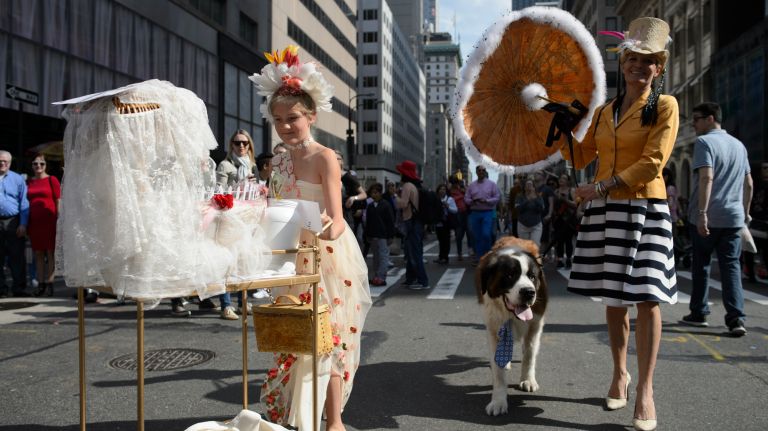 The Easter parade and bonnet festival takes place along Fifth Avenue in midtown on Sunday.