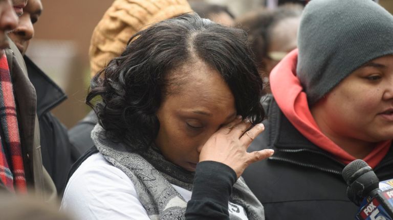 Ramarley Graham’s family sues NYPD over Freedom of Information Act request 1 Constance Malcolm, center, the mother of Ramarley Graham, who was shot and killed inside his house by a member of the NYPD in 2012, wipes away tears during a news conference outside One Police Plaza in Manhattan on March 27, 2017.