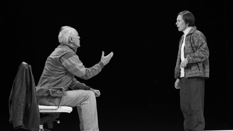 'Hillary and Clinton' review: Great actors go to waste in downbeat comedic drama 1 John Lithgow and Laurie Metcalf star in "Hillary and Clinton," a new play by Lucas Hnath.