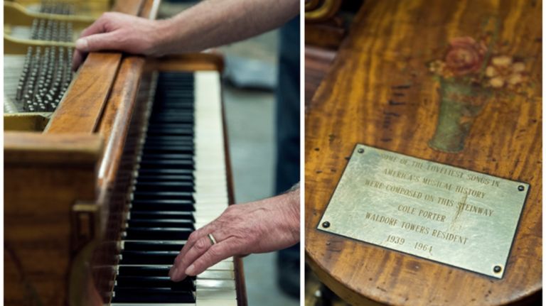 Cole Poter's piano stayed in the Waldorf Astoria after he died in 1964.
