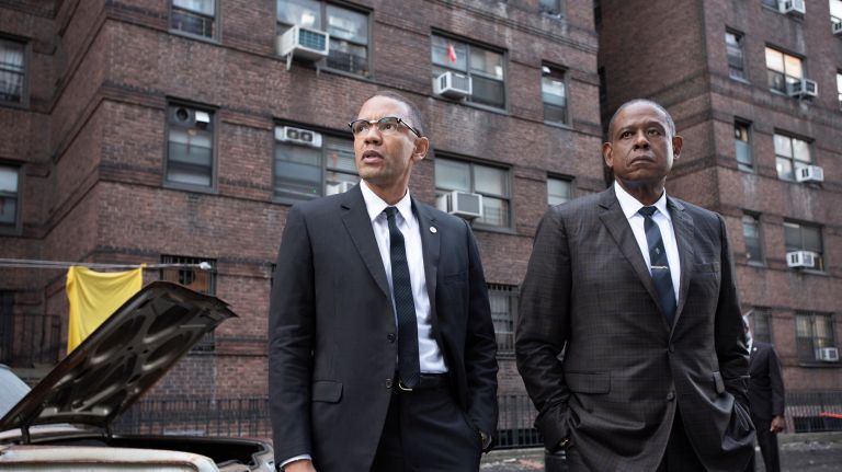 "Godfather of Harlem" starring Nig&eacute;l Thatch, left, and Forest Whitaker, puts a theatrical twist on the true story of infamous mob boss Bumpy Johnson's return to Harlem in the '60s.&nbsp;