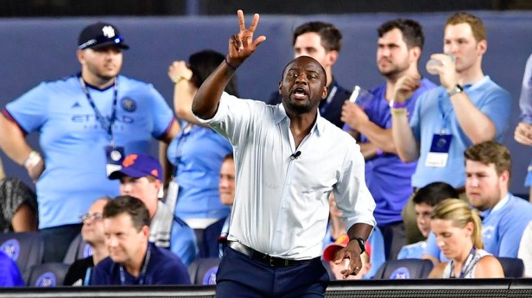 Patrick Vieira coached the Blues to consecutive postseason appearances.
