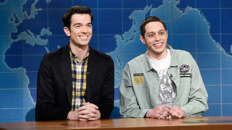 Hang out with Pete Davidson, right, seen with guest host John Mulaney,&nbsp;at an "SNL" after-party in April.&nbsp;