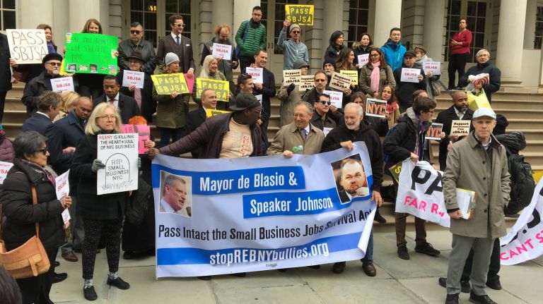 Proponents call for Mayor Bill de Blasio and City Council Speaker Corey Johnson to back the bill.