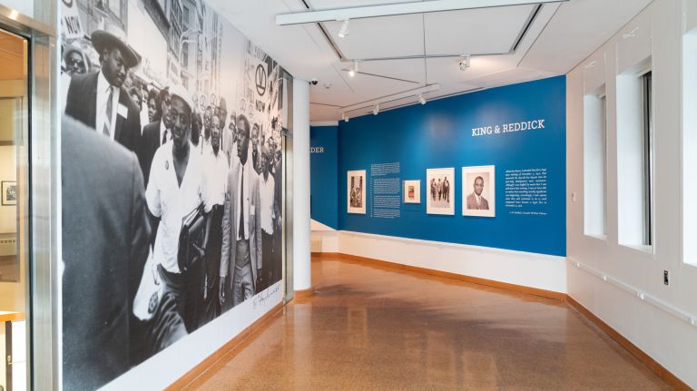 A new&nbsp;exhibit shows photos of Martin Luther King&nbsp;Jr.'s travels and family life.